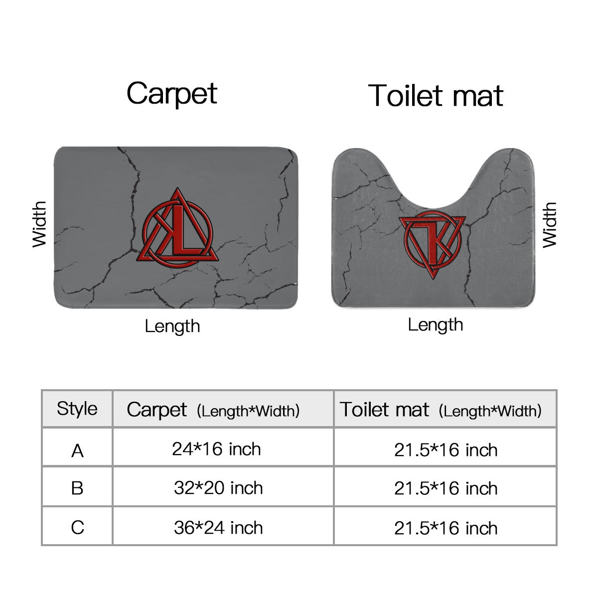 kris lawrence bathroom mat size