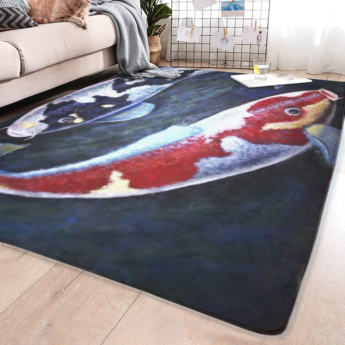 koi fish floor mat Bangs Garcia